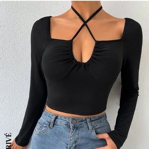 Black crop top